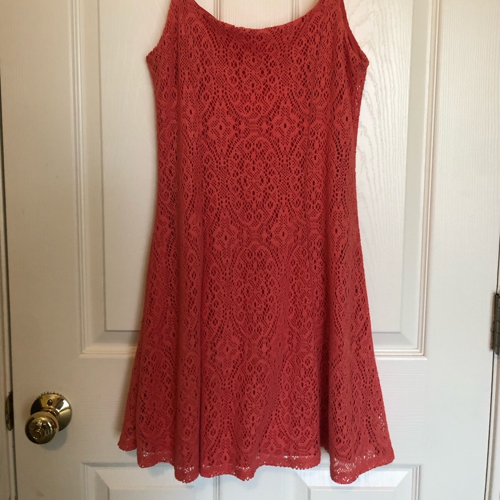 Coral Knitted Dress